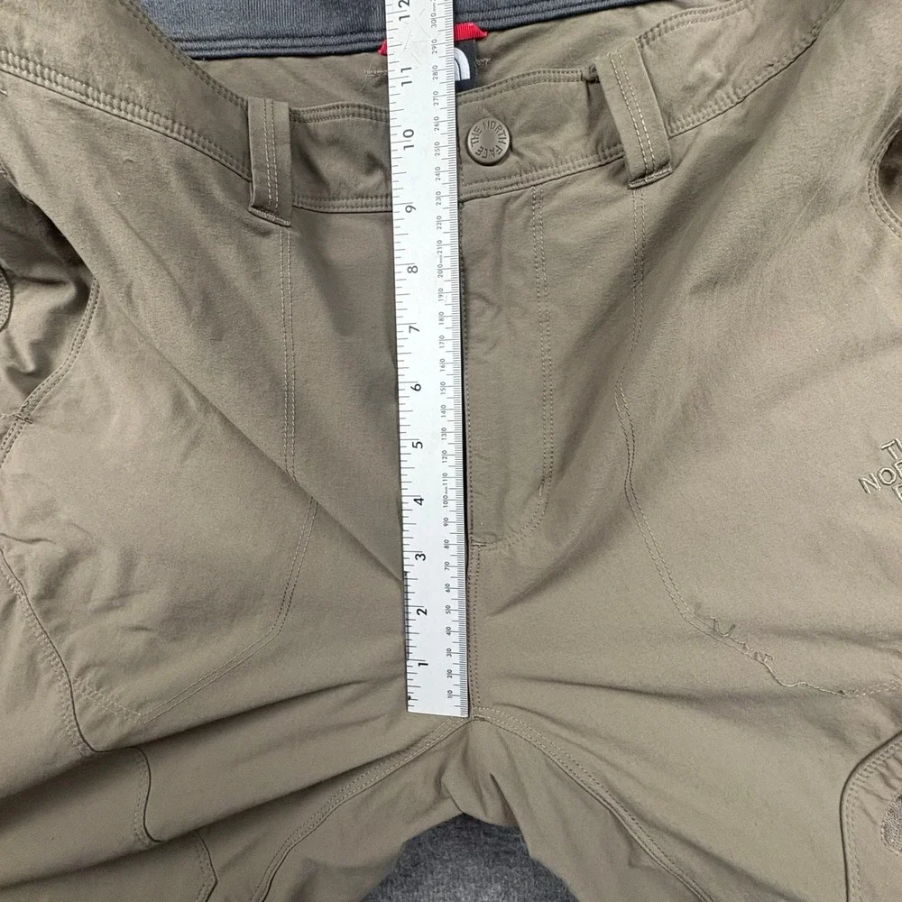 North Face‎ Convertible Pants Men 32 Olive Green Zip Off Hiking Outdoor READ